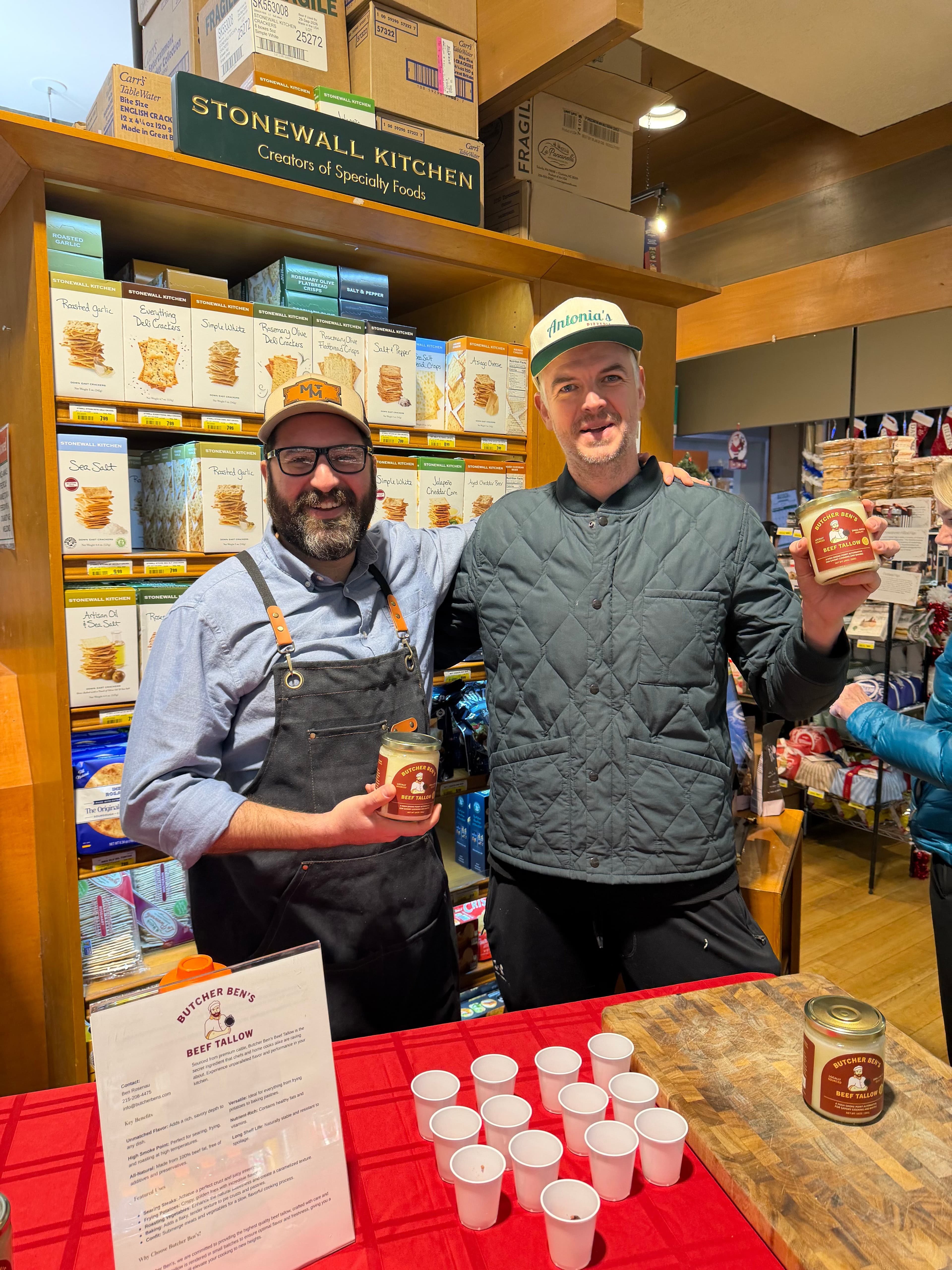 Butcher Ben's Beef Tallow at a local product tasting.